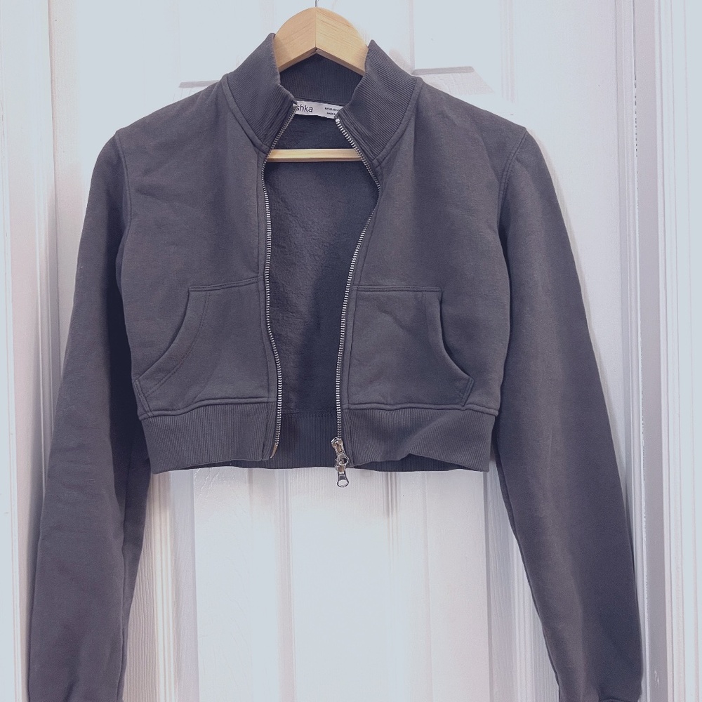 Bershka zip-up cropped jacket